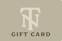 Gift card with a logo and 'GIFT CARD' text on a beige background